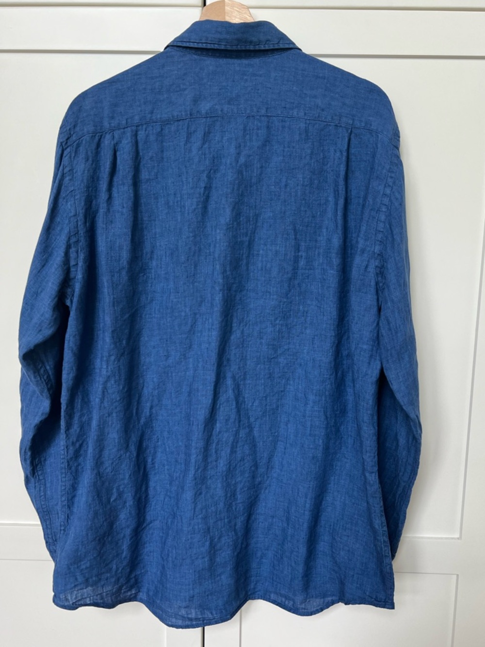 Blue linen long sleeve shirt - Men’s XL - Picture 5 of 8